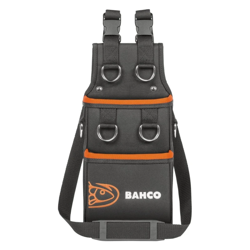 Bahco Polyester Tool Pouch with Shoulder Strap Black Orange 380mm x 200mm x 10mm 3875-MHP6