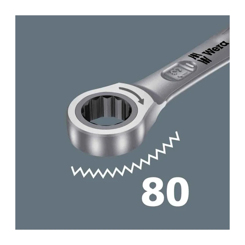 Wera 8-Piece Combination Ratchet Spanner Set 5/16 To 3/4 in Chrome Molybdenum Steel 05020012001