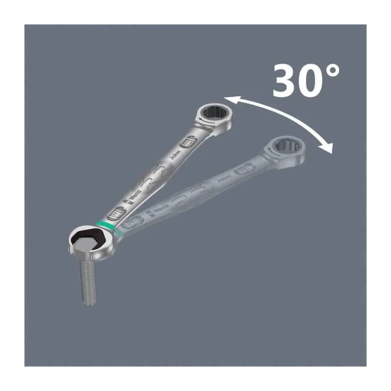 Wera 8-Piece Combination Ratchet Spanner Set 5/16 To 3/4 in Chrome Molybdenum Steel 05020012001