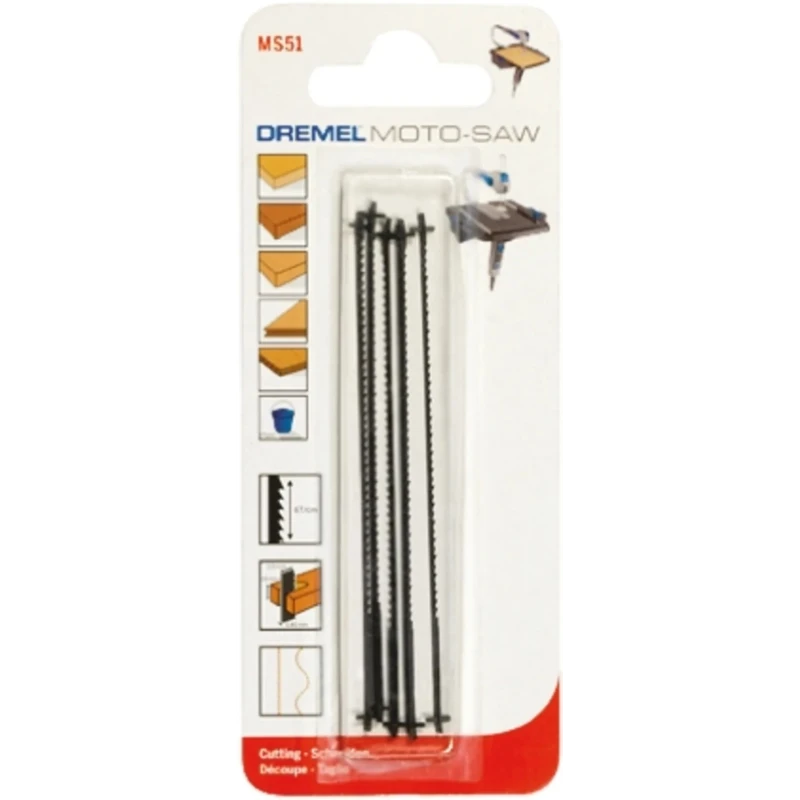 Dremel Reciprocating Saw Blade 5-Piece Set 100 mm Length, 6 Teeth Per Inch 2615MS51JA