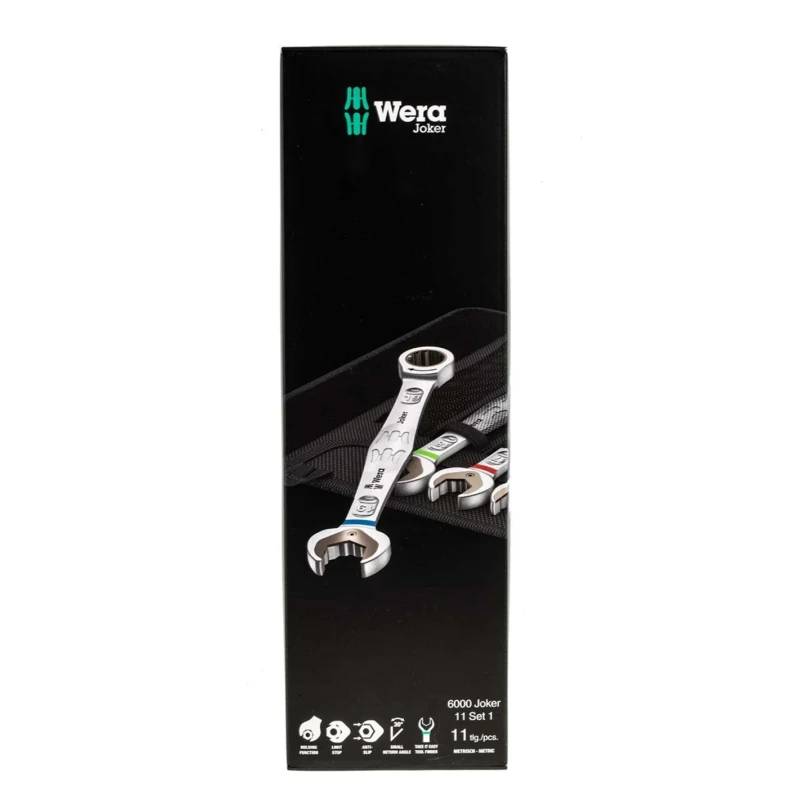 Wera 11-Piece Combination Ratchet Spanner Set 8 to 19 mm Chrome Molybdenum Steel 05020013001