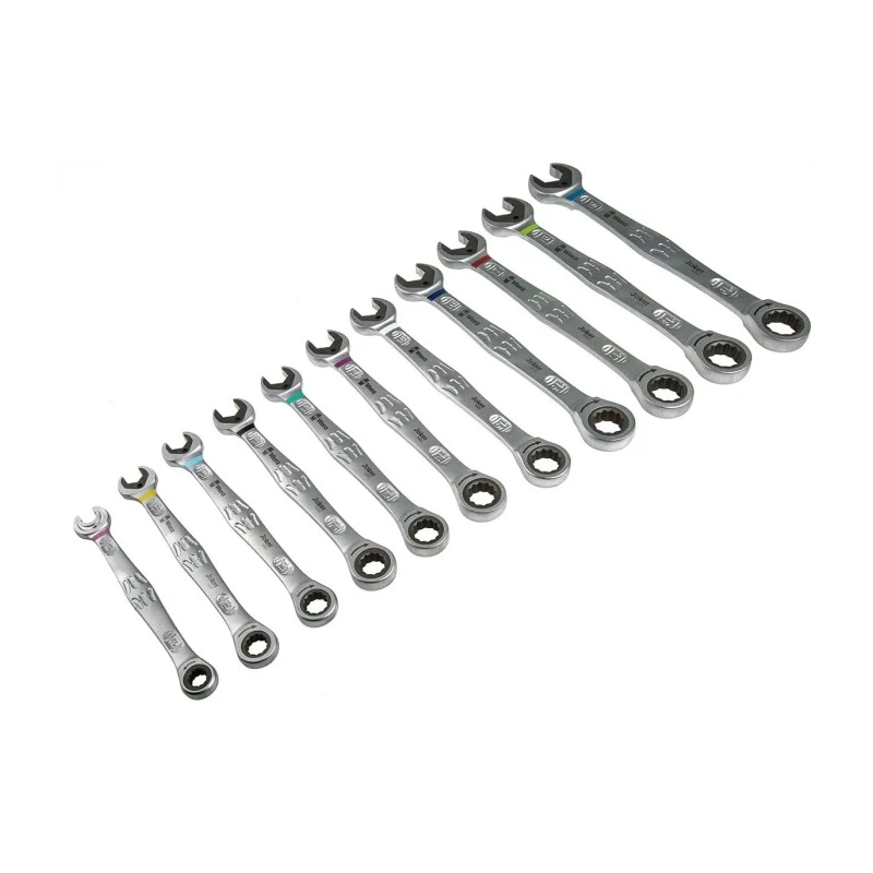 Wera 11-Piece Combination Ratchet Spanner Set 8 to 19 mm Chrome Molybdenum Steel 05020013001