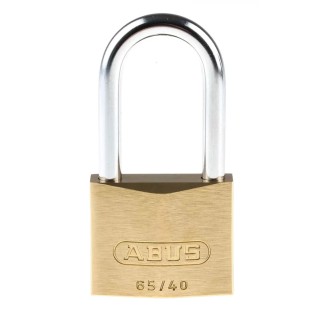 ABUS Keyed Brass Padlock Weatherproof 6 mm Shackle, 65 mm Body 65/40HB40 KA6401