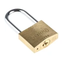ABUS Keyed Brass Padlock Weatherproof 6 mm Shackle, 65 mm Body 65/40HB40 KA6401