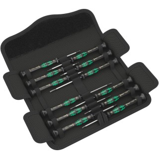 Wera Hexagon, Phillips, Slotted, Torx Precision Screwdriver Set, 12-Piece 05073675001