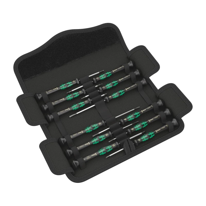 Wera Hexagon, Phillips, Slotted, Torx Precision Screwdriver Set, 12-Piece 05073675001