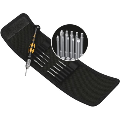 Wera Hexagon, Phillips, Slotted, Torx 11-Piece ESD Safe Screwdriver Set 05073670001