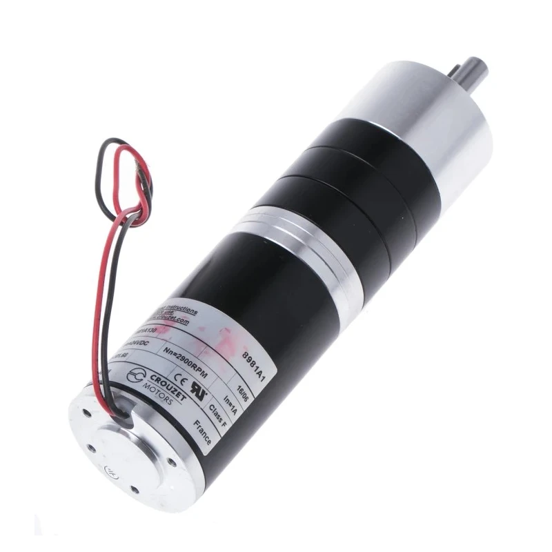 Crouzet Brushed Geared DC Motor 24V DC 20W 15Nm Torque 9 RPM 8mm Shaft Diameter 8981A130