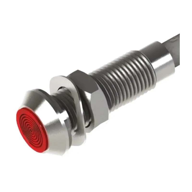 Marl 604 Series White Panel Mount Indicator 28V dc 20mA Lead Wire Termination IP67 604-998-23