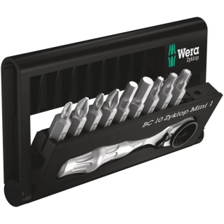 Wera Ratchet Screwdriver 1/4 in Hex Drive Phillips, Pozidriv, Slotted, Torx, 87mm Length 05073645001