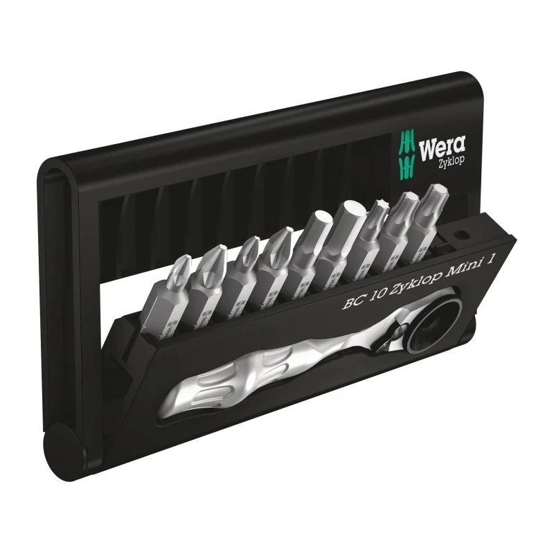 Wera Ratchet Screwdriver 1/4 in Hex Drive Phillips, Pozidriv, Slotted, Torx, 87mm Length 05073645001