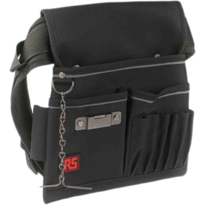 RS PRO Durable Polyester 3 Pocket Tool Bag with Adjustable Belt and Pen Holder 788-7220