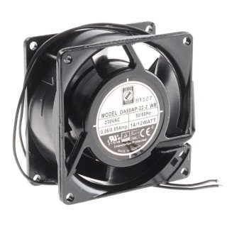 RS PRO Industrial AC Dual Ball Bearing Axial Fan 230V AC, 12 W, 25 CFM, IP44, 80 mm, Model 789-7876