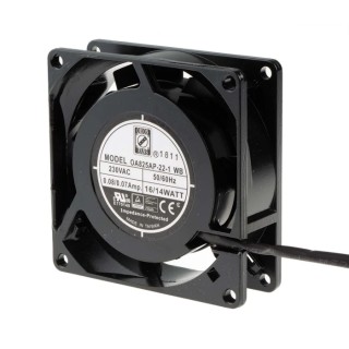 RS PRO AC Dual Ball Bearing Axial Fan, 230V AC, 9W Power, 25 CFM Airflow, 3000 RPM, IP44, 80 mm Frame RS PRO 789-7873