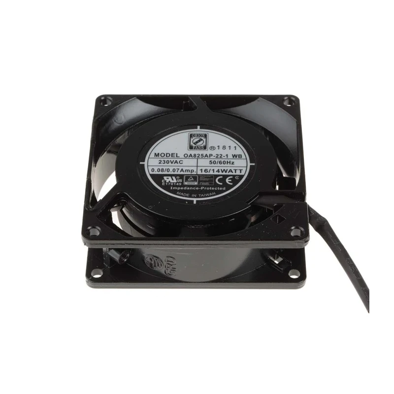 RS PRO AC Dual Ball Bearing Axial Fan, 230V AC, 9W Power, 25 CFM Airflow, 3000 RPM, IP44, 80 mm Frame RS PRO 789-7873