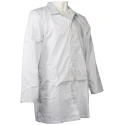 RS PRO White Unisex Reusable ESD Lab Coat Size S 880mm Length Polyester Cotton CE 789-8084