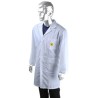 RS PRO White Unisex Reusable Lab Coat XL ESD Safe Polyester Cotton 960mm Length 789-8090