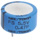 KEMET 0.1 F Electric Double Layer Supercapacitor 5.5V DC Through Hole Radial FS0H104ZF