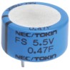 KEMET 0.1 F Electric Double Layer Supercapacitor 5.5V DC Through Hole Radial FS0H104ZF