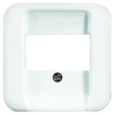 Busch Jaeger - ABB RJ45 Flush Mount Network Faceplate Alpine White 54x54x9mm RJ45 