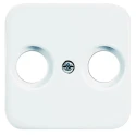 Busch Jaeger - ABB TV Aerial Flush Faceplate 2 Outlets Thermoplastic Alpine White 2531-214