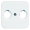 Busch Jaeger - ABB TV Aerial Flush Faceplate 2 Outlets Thermoplastic Alpine White 2531-214
