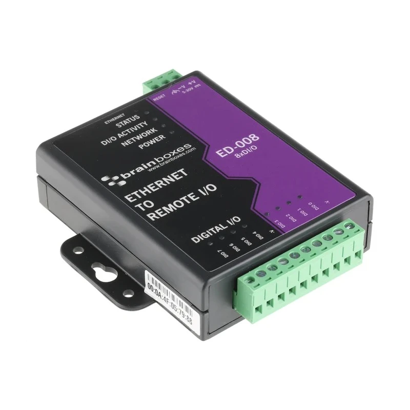 Brainboxes Ethernet Media Converter 8 Ports, 100Mbps, Ethernet 10 BaseT / 100 BaseTX ED-008
