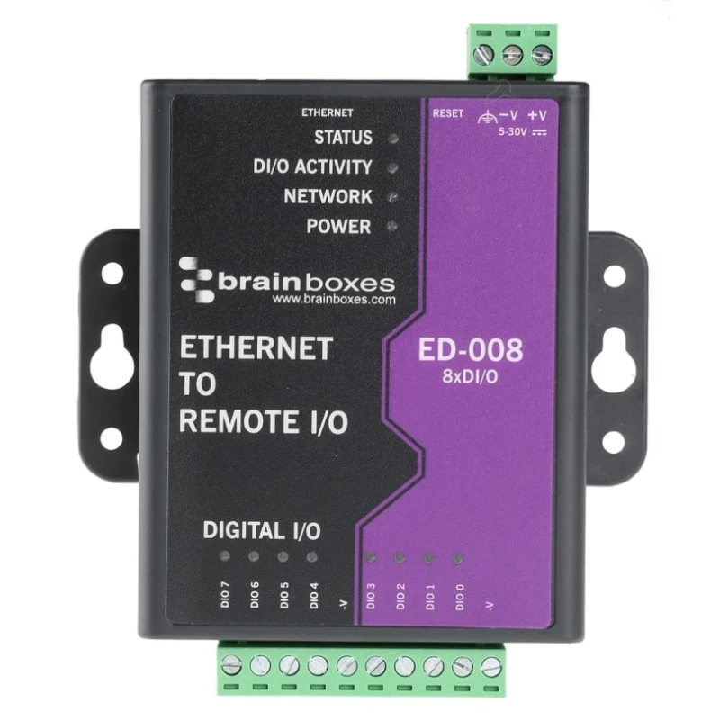 Brainboxes Ethernet Media Converter 8 Ports, 100Mbps, Ethernet 10 BaseT / 100 BaseTX ED-008
