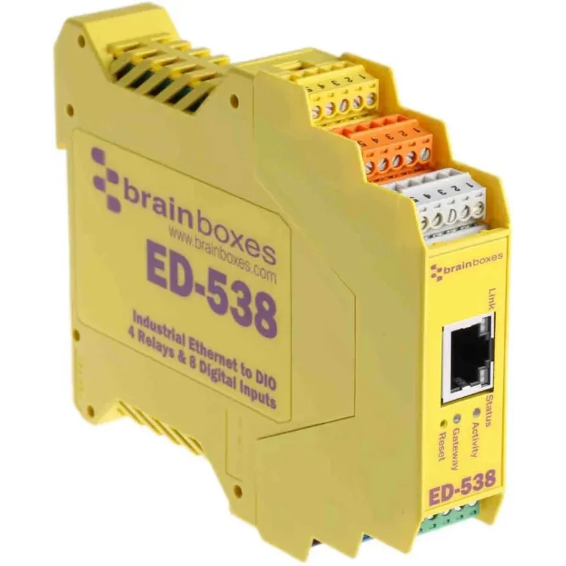 Brainboxes Ethernet Media Converter 10Base-T, 100Base-TX, 100Mbps ED-538