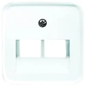 Busch Jaeger - ABB White Thermoplastic 2 Gang Light Switch Cover 1803-02-214