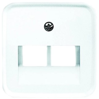 Busch Jaeger - ABB White Thermoplastic 2 Gang Light Switch Cover 1803-02-214