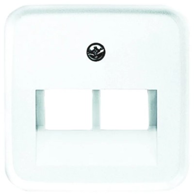 Busch Jaeger - ABB White Thermoplastic 2 Gang Light Switch Cover 1803-02-214