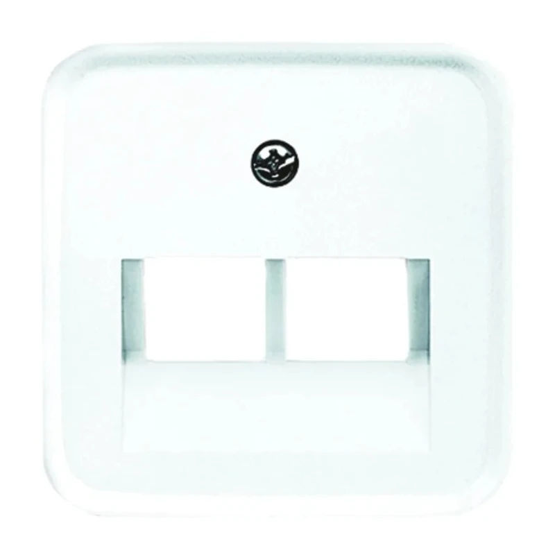 Busch Jaeger - ABB White Thermoplastic 2 Gang Light Switch Cover 1803-02-214