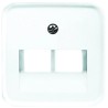 Busch Jaeger - ABB White Thermoplastic 2 Gang Light Switch Cover 1803-02-214