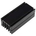RS PRO Heatsink Universal Rectangular Aluminium Black Anodised 4.5°C/W 33mm Height 100mm Length 46mm Width 789-8554