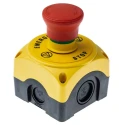 Lovato Electric S1PY Series Twist Release Emergency Stop Push Button, Surface Mount, 1 NC, IP69K, IP67, IP66 