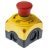 Lovato Electric S1PY Series Twist Release Emergency Stop Push Button, Surface Mount, 1 NC, IP69K, IP67, IP66