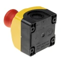 Lovato Electric S1PY Series Twist Release Emergency Stop Push Button, Surface Mount, 1 NC, IP69K, IP67, IP66 