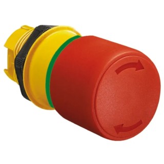 Lovato Electric Platinum Series Twist Release Emergency Stop Push Button 22 mm Cutout IP67 IP69K IP66 LPCB6634