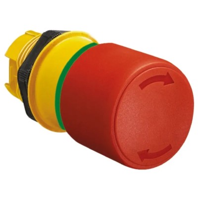 Lovato Electric Platinum Series Twist Release Emergency Stop Push Button 22 mm Cutout IP67 IP69K IP66 LPCB6634