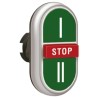 Lovato Electric Platinum Series Red, Green Spring Return Push Button Head, 22 mm Cutout, IP69K, IP67, IP66 LPCB7345