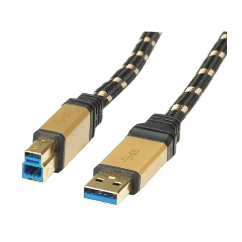 Roline USB Cable Male USB Type A to Male USB 3.0 USB Type B Gold Black 3 m 11.02.8903-10