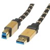 Roline USB Cable Male USB Type A to Male USB 3.0 USB Type B Gold Black 3 m 11.02.8903-10