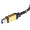 Roline USB Cable Male USB Type A to Male USB 3.0 USB Type B Gold Black 1.8 m 11.02.8902-10