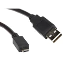 Roline USB Cable Male USB Type A to Male USB 2.0 Micro USB Type B, Black, 800mm 11.02.8754-10