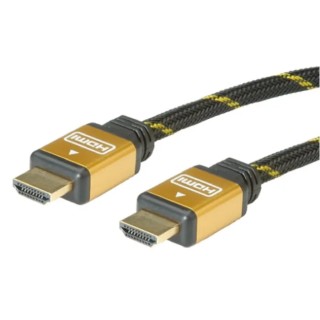 Roline Gold series 2 m High Speed HDMI Cable Male to Male Black Gold 11.04.5502-20