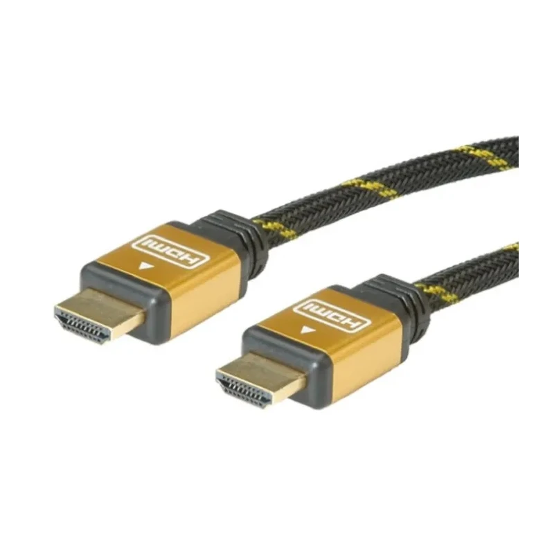 Roline Gold series 2 m High Speed HDMI Cable Male to Male Black Gold 11.04.5502-20