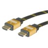 Roline Gold series 2 m High Speed HDMI Cable Male to Male Black Gold 11.04.5502-20