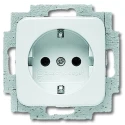 Busch Jaeger - ABB 16A White 1 Gang Flush Mount Plug Socket Type F 20 EUC-214