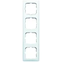 Busch Jaeger - ABB White 4 Gang Thermoplastic Light Switch Frame Reflex SI Series 294mm Height 81mm Width 11mm 2514-214K-102
